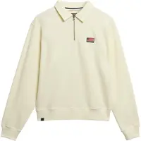 Superdry Athletic Collared Half Zip Sweatshirt Beige 2XS Femme