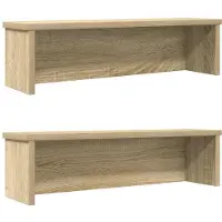 vidaXL Étagères de cuisine Empilables 2 pcs. chêne Sonoma 60x15x16 cm