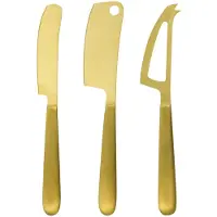 House Doctor Lot De 3 Couteaux À Fromage Doré