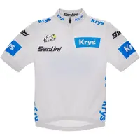 Santini Tour De France Official Best Young Rider Short Sleeve Jersey Blanc 13 Years Enfants
