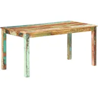 vidaXL Table de salle à manger en vieux bois massif 160x80x76 cm