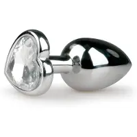 EasyToys Metal No.2 - Plug anal cœur (argent-blanc)
