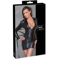 Cottelli Bondage - Robe effet brillant avec liens - noir - M