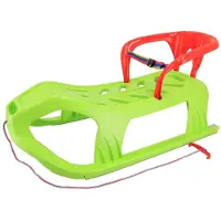 Baby Mix Luge plastique avec dossier SNOW STAR vert