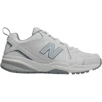 New Balance pour femme. WX608V5 WX608V5 Slip Resistant Leather Sneakers white (38 D), Cuir, Blanc, Plat, Lacets, Casuel