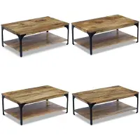 vidaXL Table basse en bois de manguier 100x60x38 cm - Table basse - Tables basses - Table de salon