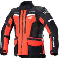 Alpinestars Veste de moto textile imperméable Honda Bogota Pro Drystar (noir/rouge, XXL)