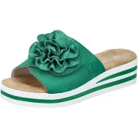 Rieker Chaussons d'intérieur Morelia/Microstretch pour femmes, modèle pantoufle, couleur verte, pour un usage quotidien