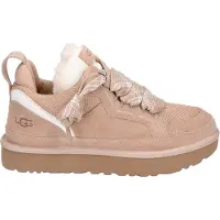 Ugg pour femme. 1144032 Lowmel sand Leather Sneakers (37), Cuir, Beige, Plat, 1 à 3 cm, Lacets, Casuel