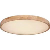 Globo Lighting Plafonnier métal aspect bois, LED