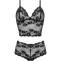 Christine le Duc Christine Valerie Bralette Set schwarz, Noir, (Une unité par pack, L, XL)