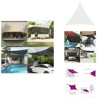 vidaXL Voile d'ombrage 160 g/m² Blanc 3x4x4 m HDPE - Parasols et protections solaires