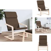 vidaXL Fauteuil Relax Marron Foncé Tissu - Fauteuil