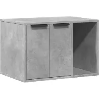 vidaXL Bac à litière gris béton 60x40x40 cm Bois composite