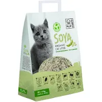 M PETS Litière pour chat en Soya Organic - 4 kg / 10 L - Blanc