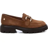 Carmela pour femme. 16195202-CAMEL Mocassins en cuir 161952 marron (36), Plat, Aucun, Casuel