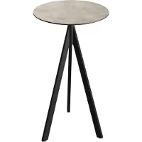 Veba Table de bar Infinity Tripod - Structure noire + plateau en stratifié haute pression Moonstone Ø70 cm (1 pièce)