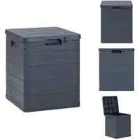 vidaXL Boîte de rangement de jardin 90 L Anthracite - Boîtes de jardin