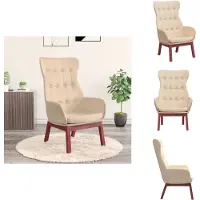 vidaXL Fauteuil Relax Tissu Crème - Fauteuil