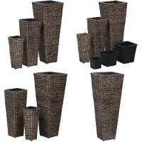 vidaXL Lits surélevés 3 pcs Jacinthe d'eau