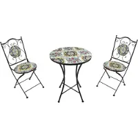 Axi Amélie Table et chaises bistrot, 2 Chaises 1 Table, Ensemble Bistro Extérieur Autentique | Salon De Jardin Bistrot, Table Bistrot Mosaique Pour