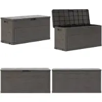 vidaXL Boîte de rangement de jardin 280 L Marron - Boîte de rangement - Boîte de rangement - Boîte à coussins