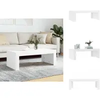 vidaXL Table basse blanche 102x50x36 cm Bois composite - Tables basses