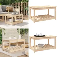vidaXL Table de jardin 82,5x50,5x45 cm Pin massif - Table de jardin - Tables de jardin - Table de terrasse - Table basse de jardin