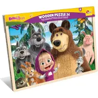 Lisciani Masha Wooden Puzzle 24 In Display 6 (24 pièces)