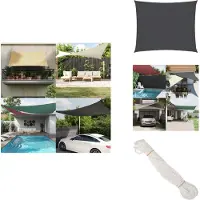 vidaXL Voile d'ombrage Oxford Rectangulaire 3,5x4,5 m Anthracite - Parasols & Protection solaire