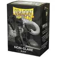 Dragon Shield Manchettes Dragon Shield Non-Brillant Noir Mat – Taille Standard (100 pièces)