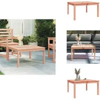 vidaXL Table de jardin 82,5x82,5x45 cm Bois massif Douglas - Tables de jardin