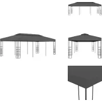 vidaXL Pavillon de jardin 3x6 m Anthracite - Pavillons & Tentes de réception