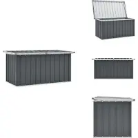 vidaXL Coffre de jardin Gris 129 x 67 x 65 cm - Coffres de jardin