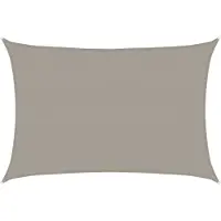The Living Store Voile d'ombrage 160 g/m² Rectangulaire Gris clair 2,5x3,5 m HDPE
