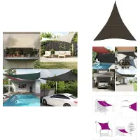 vidaXL Voile d'ombrage 160 g/m² Marron 5x6x6 m HDPE - Parasols & Protection solaire