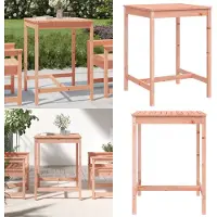 vidaXL Table de jardin 82,5x82,5x110 cm Bois massif Douglas - Table de jardin - Tables de jardin - Table d'extérieur - Table de terrasse