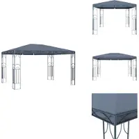 vidaXL Gazebo 400 x 300 cm Anthracite - Chapiteaux et tentes de réception