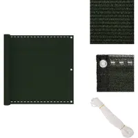 vidaXL Paravent de balcon vert foncé 90x300 cm HDPE - Parasols et ombrelles