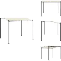 vidaXL Pavillon Tissu Blanc Crème - Pavillons & Tentes de réception