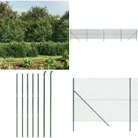 vidaXL Clôture en grillage vert 1,6x10 m - Clôture en grillage - Clôture en grillage - Clôture de jardin