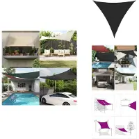 vidaXL Voile d'ombrage 160 g/m² Noir 4x4x4 m HDPE - Parasols & Protection solaire