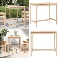 vidaXL Table de jardin 121x82,5x110 cm Pin massif - Table de jardin - Tables de jardin - Table d'extérieur - Table de terrasse