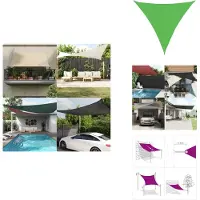 vidaXL Voile d'ombrage 160 g/m² Vert clair 4x4x4 m HDPE - Parasols & Protection solaire
