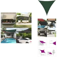vidaXL Voile d'ombrage 160 g/m² vert foncé 4,5x4,5x4,5 m HDPE - Parasols & Ecrans solaires