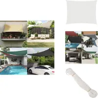 vidaXL Voile d'ombrage Oxford Rectangulaire 3x5 m Blanc - Parasols & Protection solaire