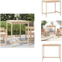 vidaXL Table de jardin 121x82,5x110 cm Pin massif - Tables de jardin