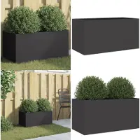 vidaXL Jardinière noir 62x30x29 cm acier
