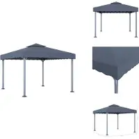 vidaXL Pavillon 300 x 300 cm aluminium anthracite - Pavillons et tentes de réception