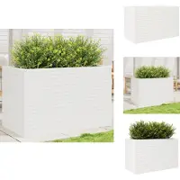vidaXL Jardinière blanc 110x60x68,5 cm bois de pin massif